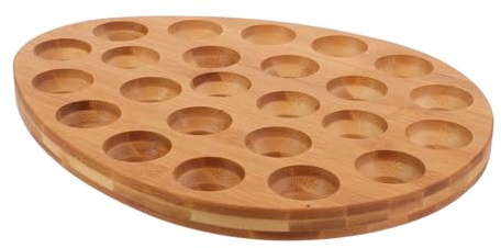 TOPPERFUN Portauova Da Frigorifero in Legno Fessure Espositore Per Uova Di Gallina Organizer Da Cucina Per Conservare Le Uova Vassoio Portauova Da Bancone