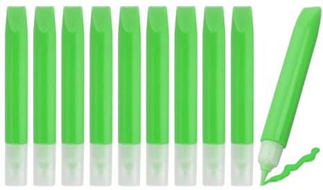 PATIKIL 10 Pack Suncatcher Paint Pens, Green Sun Catcher Paint Pens 10ML Each Stained Glass Window Art Kit for Painting Glass Pigment Crafts