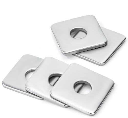 Arandela Cuadrada, 5pcs Arandelas Planas de Acero Inoxidable para Adaptarse a Pernos y Tornillos, M10x30x3mm