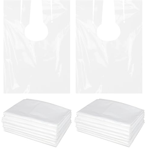 NAUZE 100Pieces Hairdressing Cape Waterproof Hair Cutting Cape Transparent Hair Dye and Styling Bibs for Salon & Home Use（90x120cm）