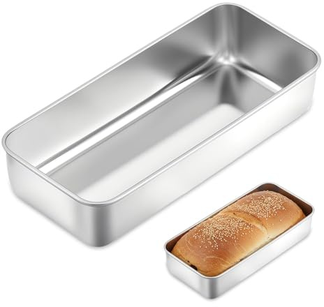 HMCEY Kastenform Brotbackformen Edelstahl 32.5 X 14.5 X 6 CM,Kuchenform Kasten Backform,Bread Loaf Pan Baking,Brotformen zum Backen,Kastenbackform Rechteckig,Toastbrotform Tortenform für Toast