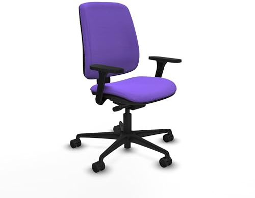 Piqueras y Crespo - Silla Escritorio Tela Alares con Brazos 3D. Equipado con Sincro/Traslack y Espuma Inyectada. con Ruedas 65Mm Nailon. Lila