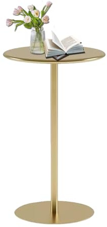 Modernt runt barbord, metallram pub bistro cocktailbord för hem, kontor, matsal, kök, sidobord för soffa (storlek: 60 x 60 x 104 cm) – elegant och mångsidig