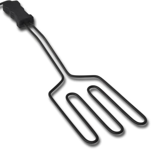 Kaloriko Encendedor eléctrico para barbacoa, 1500 W, acero inoxidable, con mango aislado para encendido rápido, accesorios de barbacoa al aire libre para jardín, terraza, camping, barbacoa, temporada