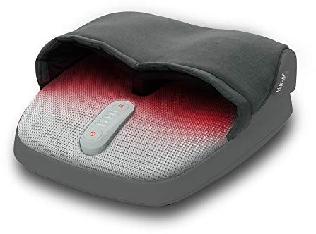 Medisana FM 885 Shiatsu masajeador de pies, eléctrico, función luz roja, función calentamiento, 3 velocidades, masaje Shiatsu que mejora la circulación y masaje de compresión