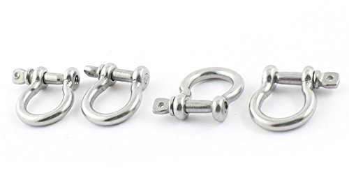 Aexit 4 STÜCKE Silber Ton Edelstahl Verschluss Schäkel für 4mm 5/32 Zoll Drahtseil (fb79102baa162e8ad2ad1670bd87797f)