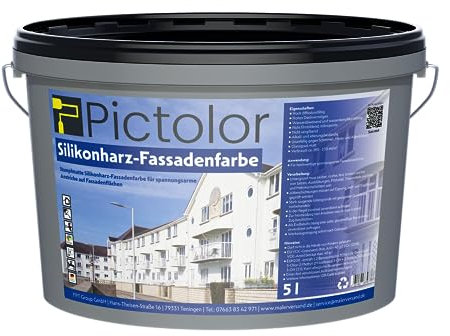Pictolor Silikonharz Fassadenfarbe 5 Liter weiß