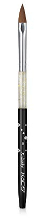 Alexnailart Kolinsky Nagelpinsel Acryl-Pinsel Malerei Nagelbürste Maniküre Design Werkzeug Schwarz Größe 6#