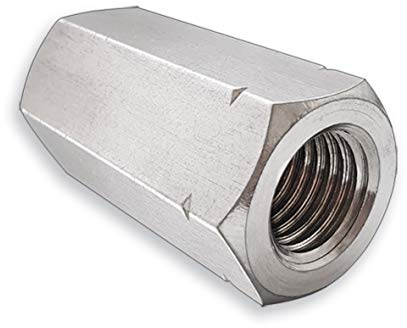 Gewindemuffen A4 Edelstahl Sechskantmuffe Verbindungsmutter Langmutter Distanzmutter V4A Sechskant-Ausführung M6 M8 M10 M12 M16 M20 M24 M30 (10, M6 x 20 mm)