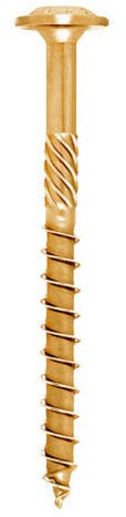 HKB ® Spanplattenschrauben mit Tellerkopf, Tellerkopfschraube, Holzbauschraube, Sparrenschraube Bohrspitze und Frästeil, 6 x 160mm, Torx, 50 Stück, gelb galvanisiert, TX 30, 1A Qualität,