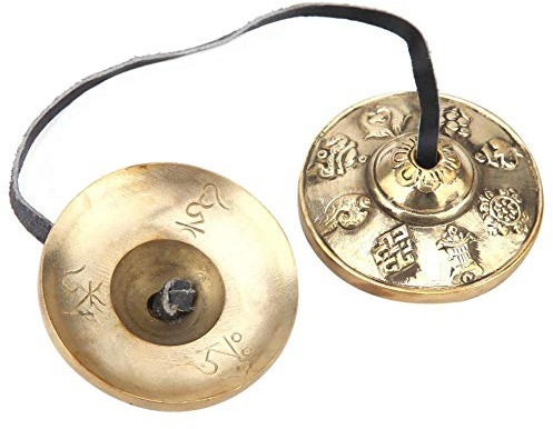 Wincal Cloche tibétaine, instrument de percussion bouddhiste de cloche de méditation tibétaine artisanale(#1)