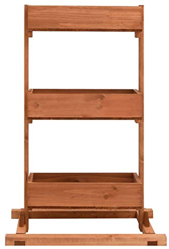 Festnight Jardinera Vertical |Jardinera Alta de Madera De Abeto para Plantar y Exhibir Tus Macetas en Casa jardín Patio terraza 52x30x78 cm