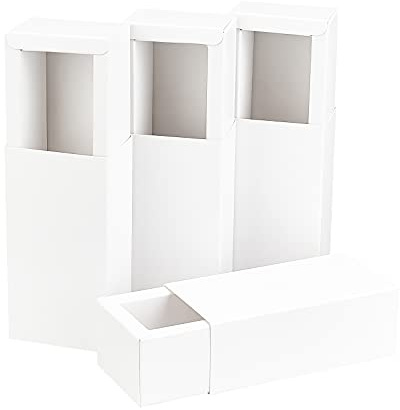 BENECREAT 16 Packung White Kraft Paper Drawer Box Für Weihnachten, Hochzeit, Partybevorzugung, Geburtstag, 10.3x5.35x3.6 cm