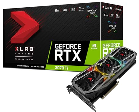 PNY Carte Graphique GeForce RTX ™ 3070 Ti 8 Go XLR8 Gaming Triple Fan Revel Epic-X RGB™