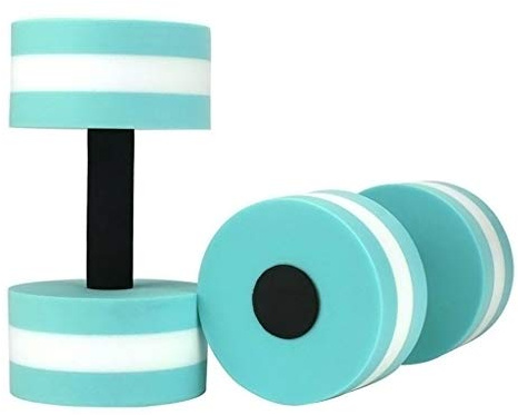 Set of 2 Water Dumbbells Aerobics Swimming Pool for Exercise, Sports Aquatic Exercise Set Foam Dumbbells Fitness Resistance Barbells Float Water Aerobics Equipment for Weight Loss