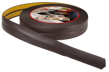 ProfiPVC Weichsockelleiste selbstklebend aus PVC 18x18mm 5m Dunkelbraun | weiche Abschlussleiste aus Kunststoff für Küche und Badezimmer, flexible Knickleiste, Bodenleiste Sockelleiste aus PVC