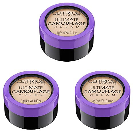 Catrice Ultimate Camouflage Cream, Concealer cream, Abdeckstift, Make up, nicht Komedogen, 3er Pack (3x3g), Nr. 010 Ivory