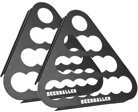 BeerBaller® Racks – ölpong set inklusive 2 ölpongställ, 22 ölpong muggar och 3 bärpongbollar | Gör varje bord till ett ölpongbord! | Drickspel | Party prylar | ölpong bord