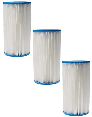vhbw 3X Filterkartusche kompatibel mit Intex EasyPool Swimmingpool, Filterpumpe - Wasserfilter, Blau, Weiß