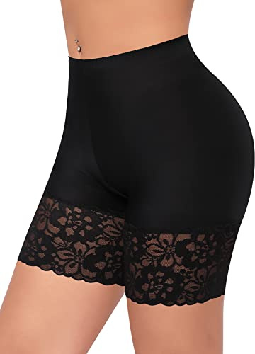 YARRCO Damen Unterhose Spitze Radlerhose Kurz Unter Rock Hosen Anti-Chafing Slipshorts Boxershorts Unterwäsche Shorts