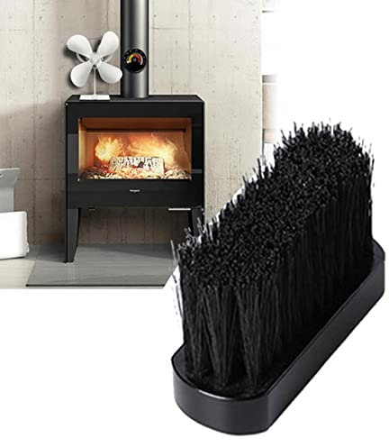 RANRAO 3 x Bürstenkopf mit Holzgriff, runde Form, Kamin, Kamin, Kamin, Kamingarnitur