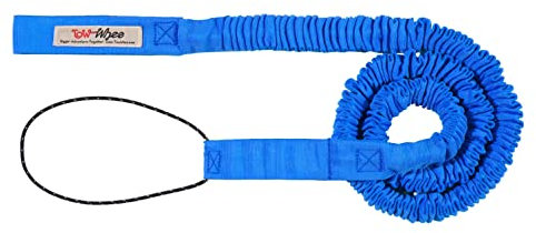 TowWhee - Winter/All-Season Connect Strap Bike Bungee Tow Rope for Bikes, E-Bikes,Skiing | MTB & Cycling Stretch Pull Strap (Winter/All Season Blue Connect Strap) - Made in The USA