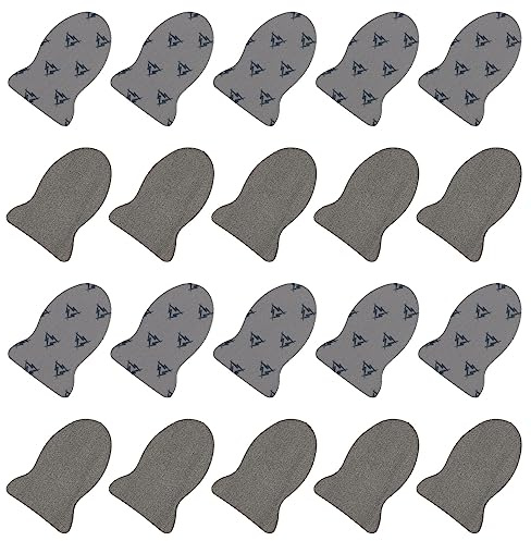 sourcing map Mobile Gaming Finger Sleeves, Controller Finger Thumb Sleeve, Silver Cloth Thin Material Breathable for Mobile Phone Games, Pack of 20