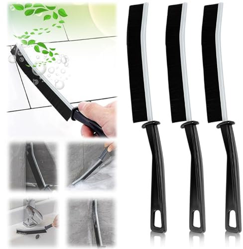 3 Stück Multifunktionale fugenbürste,Hartborsten Eckenreinigungsbürste,Reinigungsbürste Bad,Spaltreinigungsbürste Flach,Fugen Bad,Fugenreiniger Ba d,Fugenbürste Ba d,für Küche,Bodenfliesen