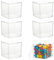 Eabdice 6 Piezas Cuadrados Caja acrílica, Caja acrílica con Tapa, Adecuado para pequeñas Joyas, Snacks, Dulces, etc