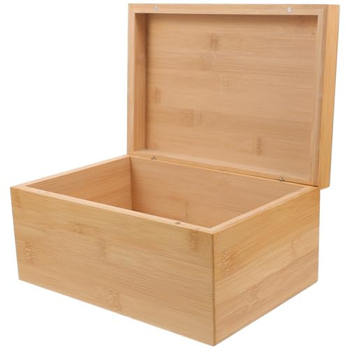Luxshiny Boîte De Rangement Bambou Pour Bijoux Organisateur Multifonctionnel Boîte à Souvenirs Rétro Décorative Et Pour Maison Et Bureau