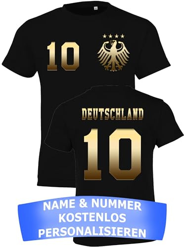 Kinder Jungen Deutschland Trikot WM 2026 Tshirt mit eigenem Namen + Nummer
