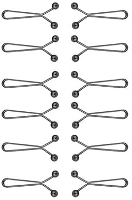 Yurosiay Hijab Pins Muslimische Perle Schal Pin Sicherheit Brosche Nadel Sicherheitsnadel Pullover Schal Nadeln Clips U -formperlen Kopftuch Pin Hijab-Nadeln für Damen und Mädchen Schwarz 24 Stück