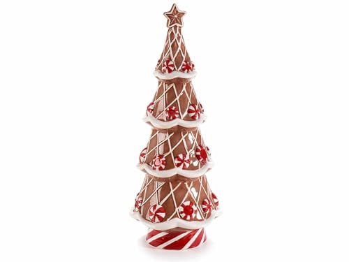 Gruppo Maruccia - Albero di Natale da Tavolo in Ceramica - Addobbi Natalizi per la Casa - Altezza 32 cm