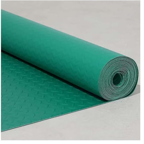 PVC-Anti-Rutsch-Matte, Fabrik-Teppichrollen, 16,4 Fuß Lange Treppenstufenmatten, verdickte Fußmatten for Lager, Garage, Werkstatt, Zuhause(Green,90x500cm/3x16.4ft)