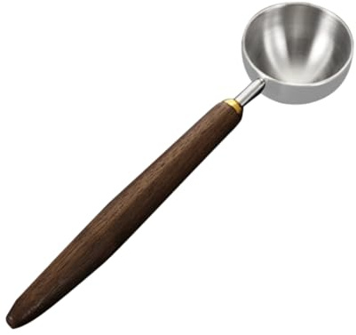 Ciieeo Cuchara Medidora de Café Multifuncional con Mango de Madera Cucharilla Pequeña Portátil para y Especias Utensilio Práctico para Cocinas y Cafeterías