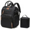 Qualyphant Breast Pump Bag for Spectra S1 S2 Medela, Convertible Large Diaper Bag Backpack for Working Moms with 14 inch Laptop Sleeve & Cooler Storage, Black