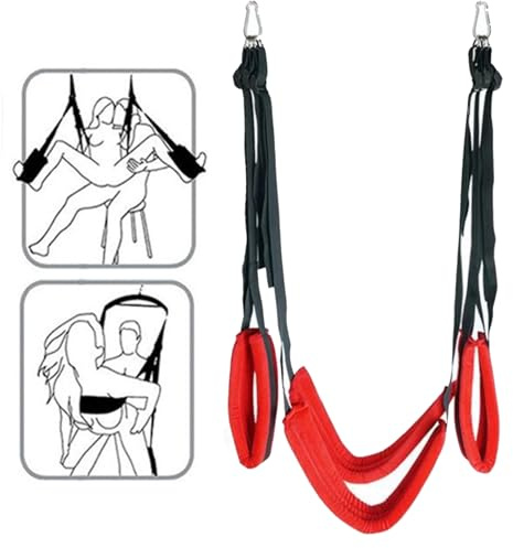 DstoLusre Columpio de amor BDSM, columpio sexual for puerta, juego de bondage BDSM, columpio sexual for parejas, columpios de amor, muebles sexuales SM, Juguetes sexuales for parejas(Rot)