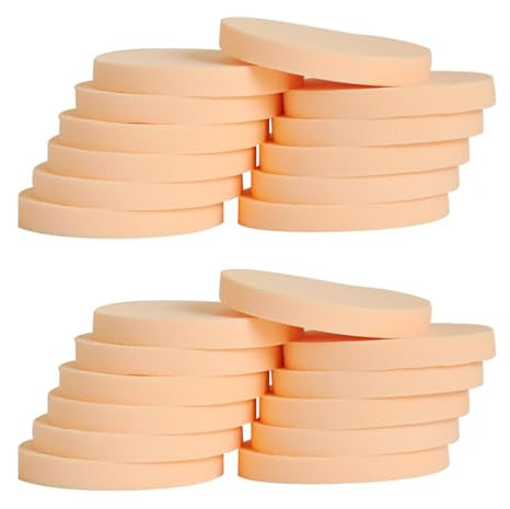 24 Piezas De Esponjas De Maquillaje, Esponjas Redondas, Esponjas Suaves De Maquillaje, Herramientas De Maquillaje, Esponjas Portátiles De Maquillaje