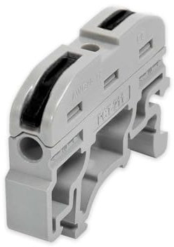 Morsetti di serie per guida riutilizzabile 32 A/600 V, per sezioni cavi 0,2 – 4,0 mm², morsetto di distribuzione compatto, ideale per installazioni elettriche (nero PCT-121, 10)