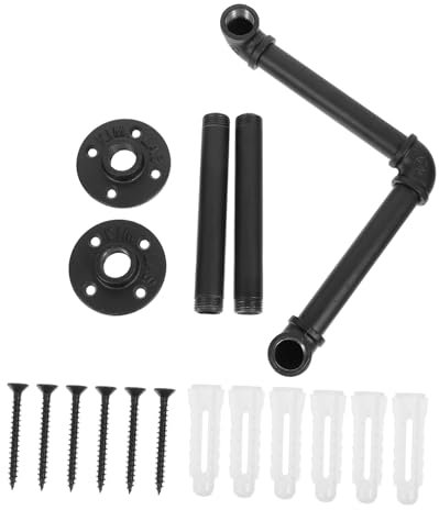 HOMSFOU Industrieller Handtuchhalter Metall Wandmontage Multifunktionales Regal Platzsparend Robust Für Schlafzimmer Und Bad Vintage Dekoration