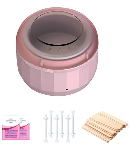 Mini Calentador De Cera, Kit EléCtrico PequeñO, Calentador De Cera PortáTil Para Hombres Y Mujeres, DepilacióN Facial, Corporal, De Cejas Y Labios (Rosa)