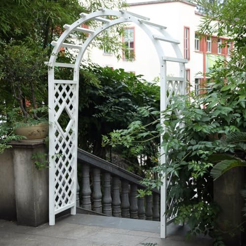 Arco de pérgola resistente a la intemperie para exteriores, 210, 225, 247, 260 cm, soporte de madera, para jardín, escalada, arco, enrejado para ceremonias, plantación, patio, invernadero, decoración