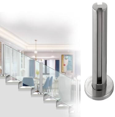 Balustrade en acier inoxydable 304 pour balcon intérieur et extérieur 10/12 mm support en verre élégant et design parfait pour la sécurité de terrasse et d'escalier