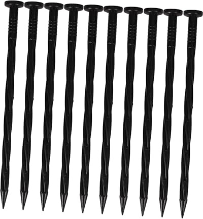 NOLITOY 30 pièces Piquets de Jardin Plastique pour Fixation Sol Piquets de Bordure Paysagère Durables et Stables pour Toile de Paillage Gazon Synthétique et Protection Mauvaises