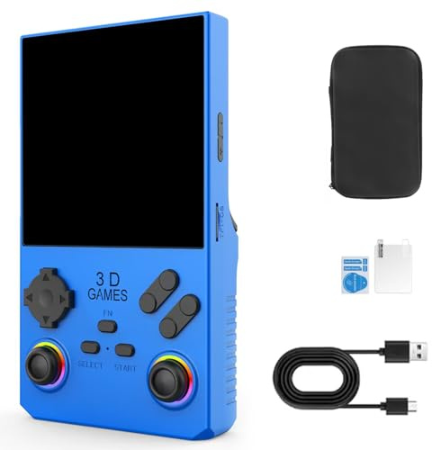 Consola de juegos retro portátil de 4 pulgadas, pantalla transparente, ampliable, 256 GB, almacenamiento ligero, batería larga, 40000 juegos, consola de juegos retro de mano