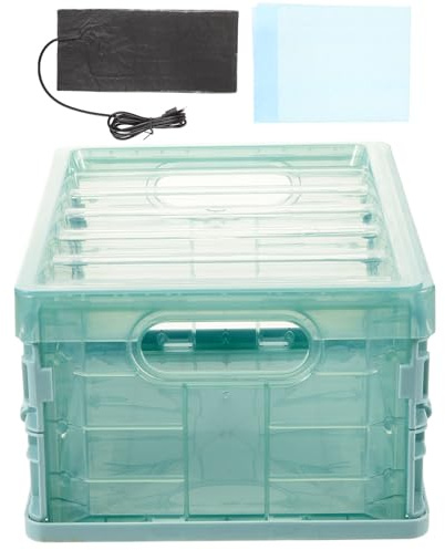Beaupretty Incubateur à Œufs en Plastique Petit Format avec Coussin Chauffant Intégré, Boîte D'incubation pour Oiseaux, Poussins et Perroquets, Couveuse Portable pour Maintien Température,