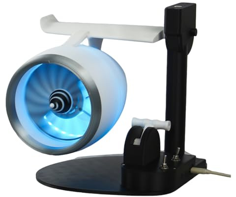 Jet Engine - Ventilatore da tavolo con design a turbina, con USB o batteria ricaricabile, 5000 giri/min, mini ventilatore a turbina per scrivania, ufficio, stile aviazione desktop (ricaricabile)