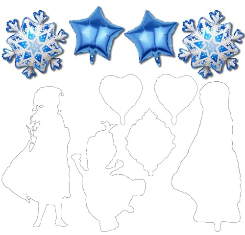Frozen Globos princesa, 10 Piezas Decoración Frozen Cumpleaños princesa, Globos de Copo de Nieve, Cumpleaños Globos para niños, Decoración de cumpleaños para niñas, para Fiesta y Cumpleaños
