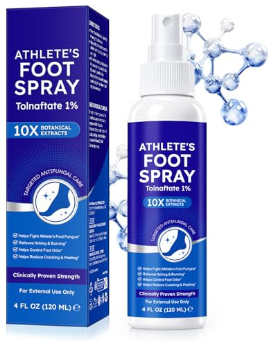 Spray Para El Pie De Atleta, Tratamiento Eficaz Contra El Pie De Atleta, Elimina El Olor, Fórmula A Base De Plantas 120 Ml
