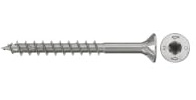 fischer PowerFast II CTP 4.5 x 70 A2 100 Chipboard Screws Countersunk Inner Star TX Socket Partial Thread A2 Stainless Steel for Flush Mounting in Wood (Pack of 100)